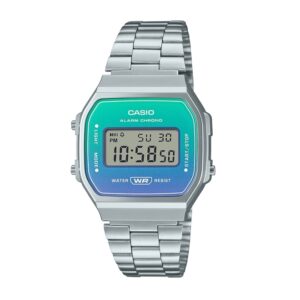 Casio-A168WER-2ADF-Digital-Display-Stainless-Steel-Silver-Band-Unisex-Watch