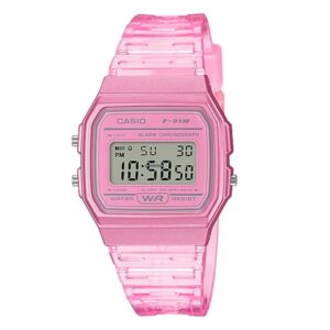 Casio-F-91WS-4DF-Womens-Youth-Digital-Watch-Pink