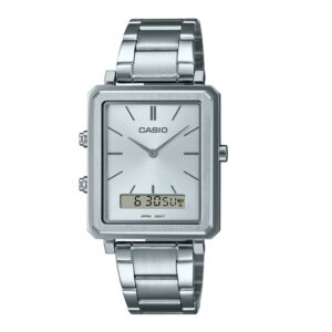 Casio-MTP-B205D-7EDF-Analog-and-Digital-Dual-Time-Mens-Watch-Silver-Dial-Silver-Stainless-Steel-Band