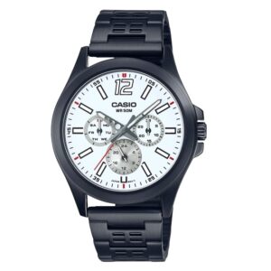Casio-MTP-E350B-7BVDF-Mens-Analog-Watch-White-Dial-Black-Stainless-Steel-Band