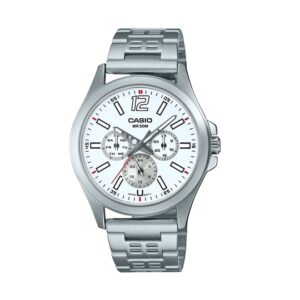 Casio-MTP-E350D-7BVDF-Mens-Analog-Watch-White-Dial-Silver-Stainless-Steel-Band