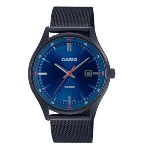 Casio-MTP-E710MB-2-Mens-Watch-Analog-Blue-Dial-Black-Stainless-Steel-Mesh-Band