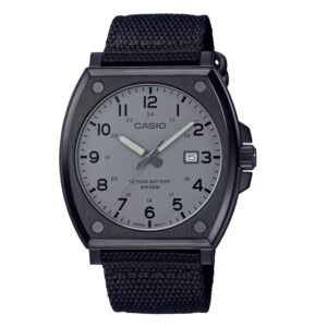 Casio-MTP-E715C-8AVDF-Unisex-Watch-Analog-Grey-Dial-Black-Cloth-Band