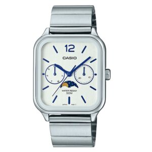 Casio-MTP-M305D-7AVDF-White-Multi-Dial-Moon-phase-Men-s-Watch-Stainless-Steel-Band