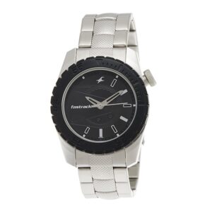Fastrack-3006SM02-Mens-Analog-Watch-Black-Dial-Silver-Metal-Band