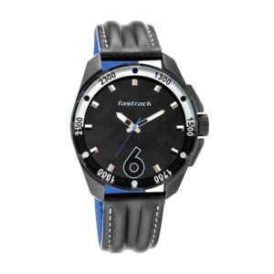 Fastrack-3084NL05-Mens-Analog-Watch-Black-Dial-Black-Leather-Band