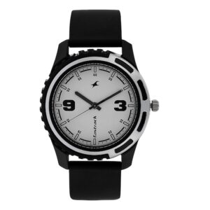 Fastrack-3114PP01-Mens-Analog-Watch-White-Dial-Black-Plastic-Band
