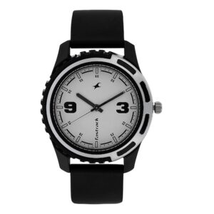 Fastrack-3114PP01-Mens-Analog-Watch-White-Dial-Black-Plastic-Band