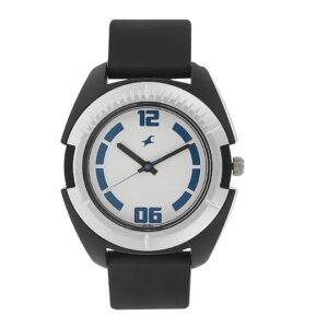 Fastrack-3116PP01-Mens-Analog-Watch-White-Dial-Black-Plastic-Band