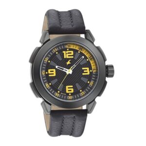 Fastrack-3130NL01-Mens-Analog-Watch-Black-Dial-Black-Leather-Band
