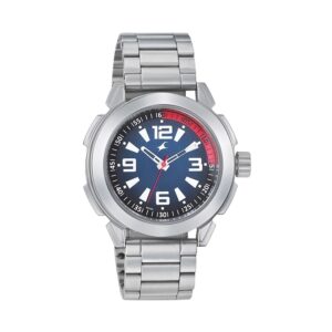 Fastrack-3130SM02-Mens-Analog-Watch-Blue-Dial-Silver-Stainless-Steel-Band