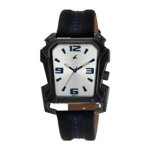 Fastrack-3131NL01-Mens-Analog-Watch-White-Dial-Black-Leather-Band