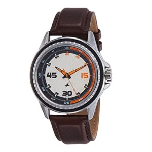 Fastrack-3142SL02-Mens-Analog-Watch-White-Dial-Brown-Leather-Band