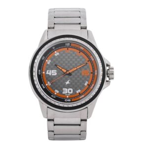Fastrack-3142SM01-Mens-Analog-Watch-Grey-Dial-Silver-Metal-Band