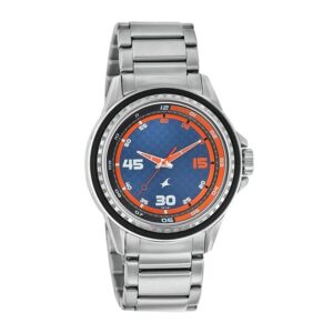 Fastrack-3142SM02-Mens-Analog-Watch-Blue-Dial-Silver-Metal-Band
