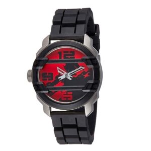 Fastrack-3153KP01-Mens-Analog-Watch-Red-Dial-Black-Plastic-Band