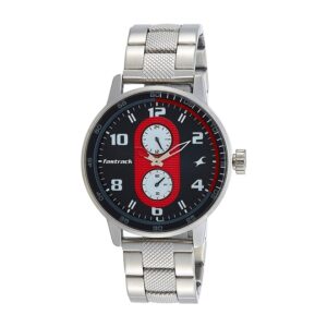 Fastrack-3159SM01-Mens-Analog-Watch-Grey-Dial-Silver-Stainless-Steel-Band