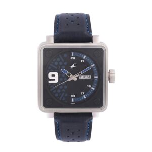 Fastrack-3171SL01-Mens-Loopholes-Collection-Analog-Watch-Blue-Dial-Blue-Leather-Band