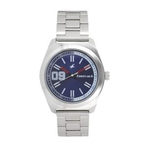 Fastrack-3174SM02-Mens-Varsity-Collection-Analog-Watch-Blue-Dial-Silver-Stainless-Steel-Band
