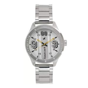 Fastrack-3177SM02-Mens-Varsity-Collection-Analog-Watch-White-Dial-Silver-Stainless-Steel-Band