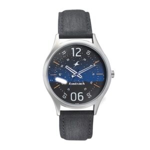 Fastrack-3184SL03-Mens-Space-Rover-Collection-Analog-Watch-Blue-Dial-Black-Leather-Band