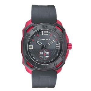 Fastrack-3192AP01-Mens-All-Nighters-Collection-Analog-Watch-Dark-Grey-Dial-Black-Silicone-Band