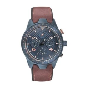 Fastrack-3196AP01-Mens-All-Nighters-Collection-Analog-Watch-Black-Dial-Brown-Leather-Band