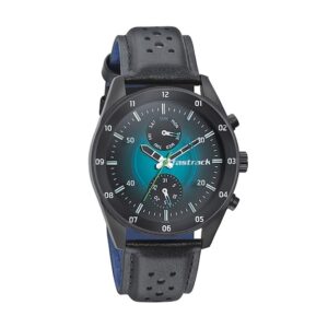 Fastrack-3201NL01-Mens-Space-Rover-Collection-Analog-Watch-Blue-Dial-Black-Leather-Band