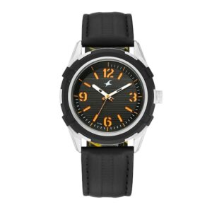 Fastrack-3225KL01-Mens-FastFit-Collection-Analog-Watch-Black-Dial-Black-Leather-Band