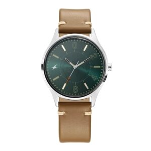 Fastrack-3237SL01-Mens-Tripster-Collection-Analog-Watch-Green-Dial-Brown-Leather-Band