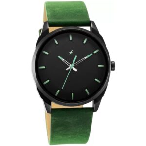 Fastrack-3273NL01-Mens-After-Dark-Collection-Analog-Watch-Black-Dial-Green-Leather-Band