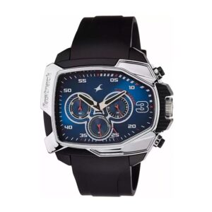 Fastrack-38005PP02-Mens-Analog-Watch-Blue-Dial-Black-Plastic-Band