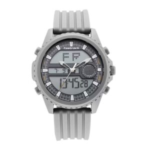 Fastrack-38064PP02-Mens-Streetwear-Collection-Analog-Watch-Grey-Dial-Grey-Plastic-Band