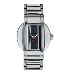 Fastrack-6014SM02-Womens-Analog-Watch-Black-Dial-Silver-Stainless-Steel-Band
