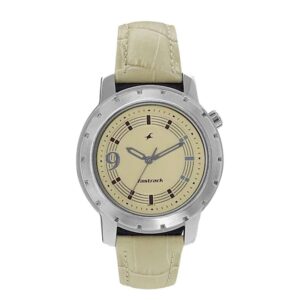 Fastrack-6060SL02-Womens-Analog-Watch-Off-White-Dial-Beige-Leather-Band