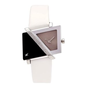Fastrack-6072SL02-Womens-Analog-Watch-Grey-Dial-White-Leather-Band