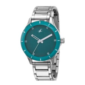 Fastrack-6078SM10-Womens-Analog-Watch-Blue-Dial-Silver-Stainless-Steel-Band