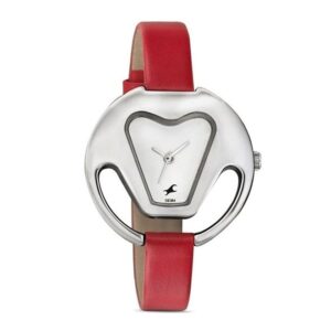 Fastrack-6103SL01-Womens-Analog-Watch-White-Dial-Pink-Leather-Band
