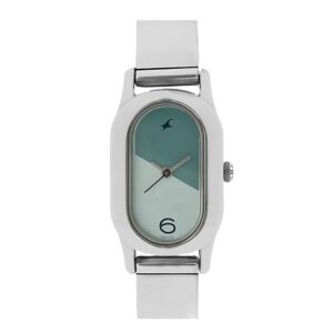 Fastrack-6126SM01-Womens-Analog-Watch-Blue-Dial-Silver-Stainless-Steel-Band
