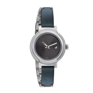 Fastrack-6143SM01-Womens-Analog-Watch-Grey-Dial-Bicolour-Metal-Band