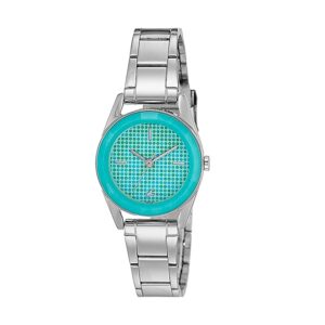Fastrack-6144SM02-Womens-Analog-Watch-Green-Dial-Silver-Stainless-Steel-Band