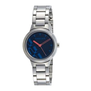 Fastrack-6150SM03-Womens-Analog-Watch-Blue-Dial-Silver-Stainless-Steel-Band