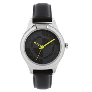 Fastrack-6152SL01-Womens-Analog-Watch-Black-Dial-Black-Leather-Band