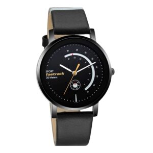 Fastrack-6172NL01-Womens-Analog-Watch-Black-Dial-Black-Leather-Band