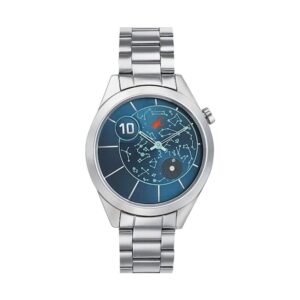 Fastrack-6193SM01-Womens-Analog-Watch-Blue-Dial-Silver-Stainless-Steel-Band
