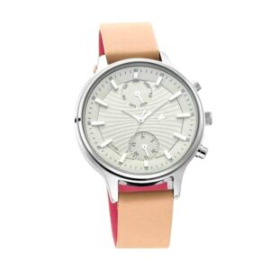Fastrack-6208SL01-Womens-Analog-Watch-Beige-Dial-Pink-Leather-Band