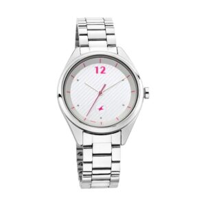 Fastrack-6215SM01-Womens-Analog-Watch-Silver-Dial-Silver-Stainless-Steel-Band