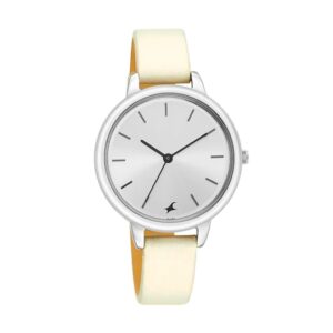 Fastrack-6234SL01-Womens-Analog-Watch-Silver-Dial-Silver-Leather-Band