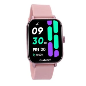 Fastrack-Reflex-Vox-2-0-Unisex-Smart-Watch-Black-Dial-Pink-Silicone-Strap-38080PP04