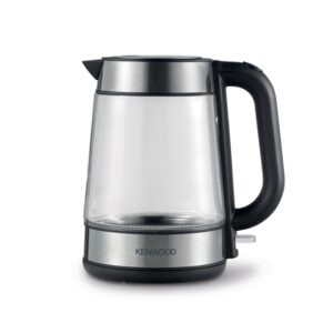 Kenwood-1-7-Liter-Cordless-Glass-Electric-Kettle-2200W-with-Auto-Shut-Off-Removable-Mesh-Filter-Clear-Silver-Black-ZJG08-000CL